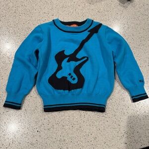 Ben Sherman blue pullover Sweater with Guitar Design
